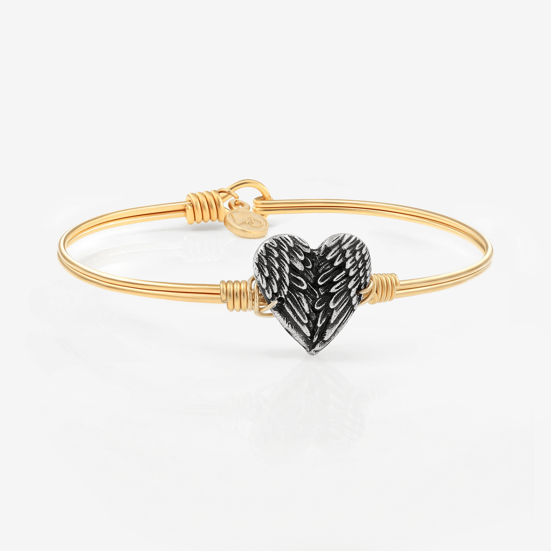 Angel Wing Heart Bangle Bracelet – Luca + Danni