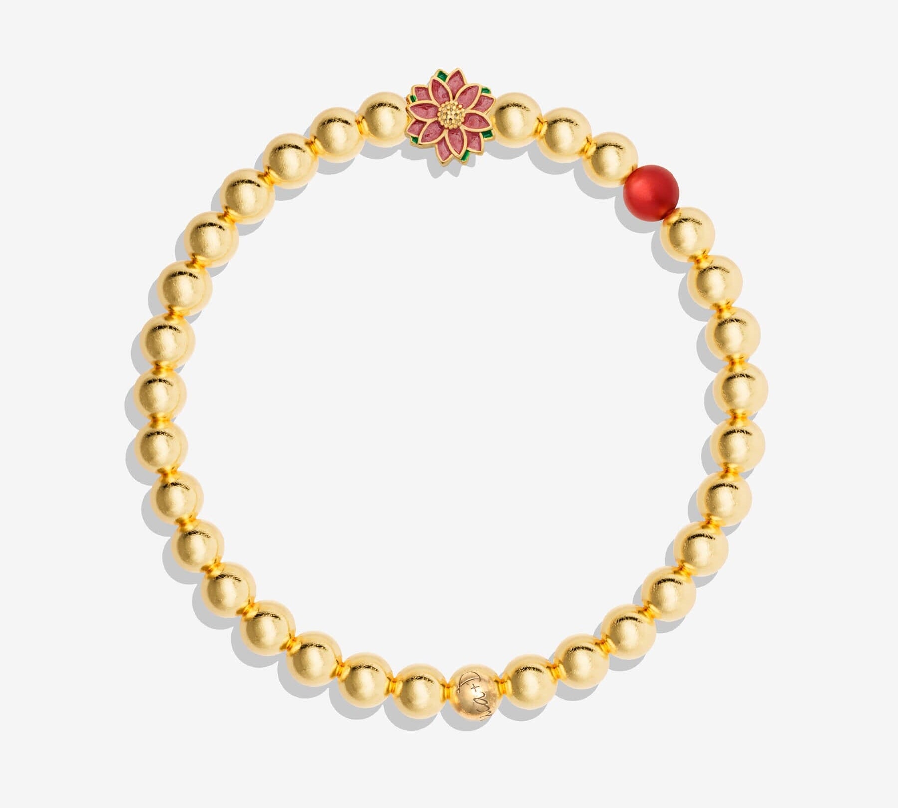 Holiday Poinsettia Stretch Bracelet