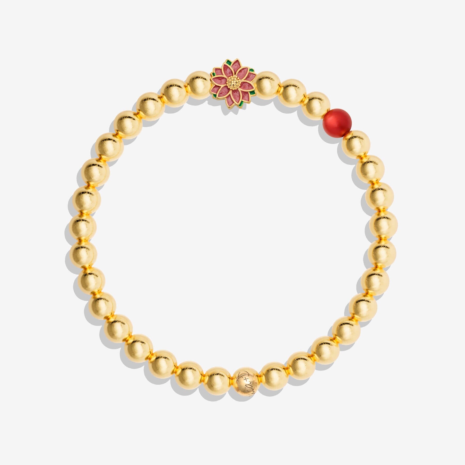 Holiday Poinsettia Stretch Bracelet