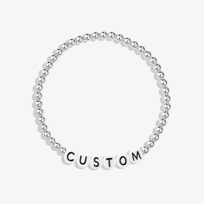 Magik Personalized Custom Name Bracelet initials Letter Bead Beaded Stretch Mama Bracelets Alphabet Energy Stone Agate Howlite