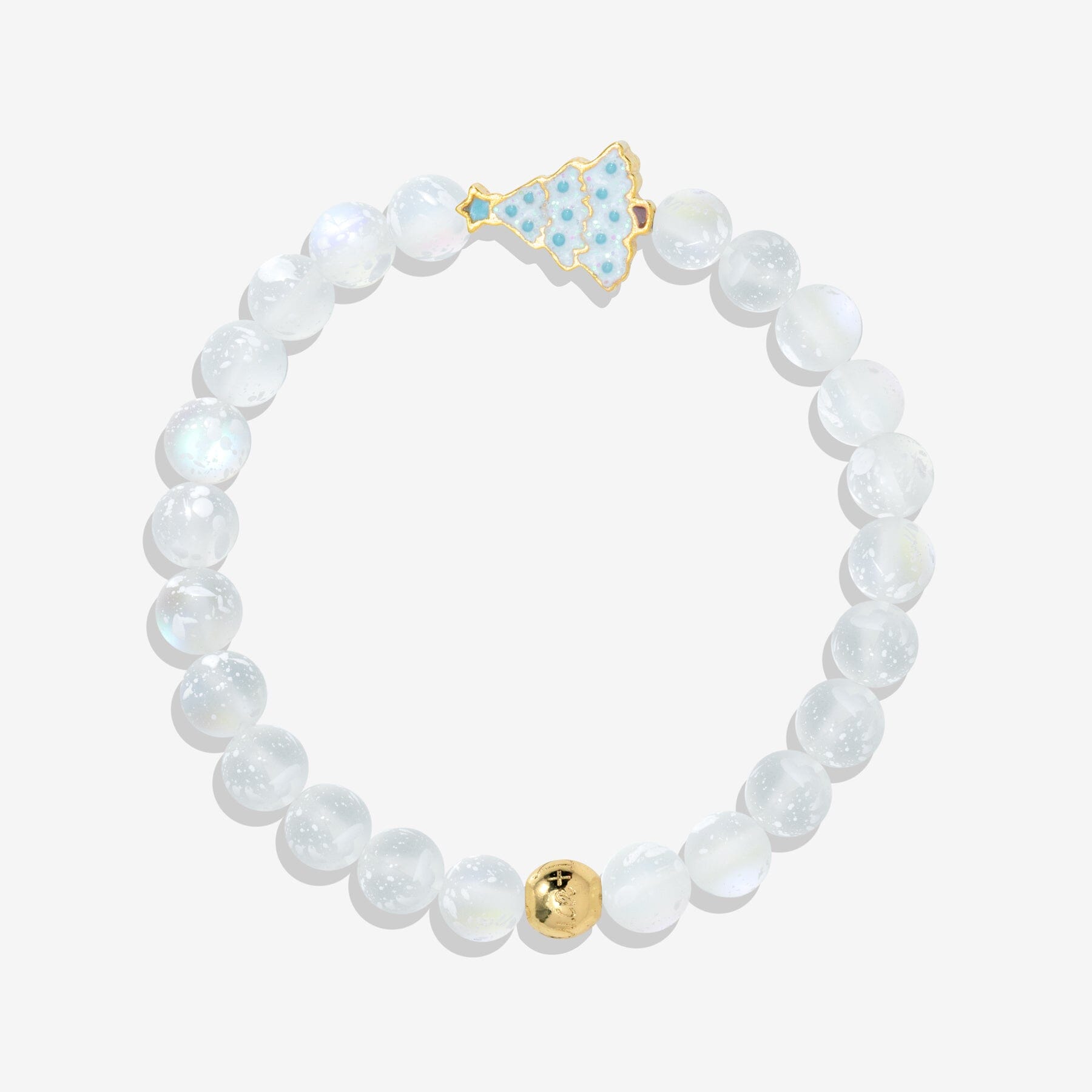 Snowy Holiday Tree Stretch Bracelet