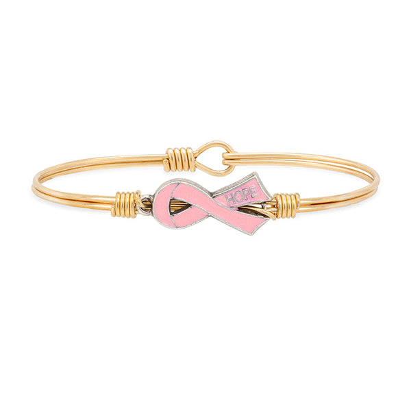 Breast Cancer Awareness Bracelet  Pink Ribbon Funk Cancer  Happy Kisses