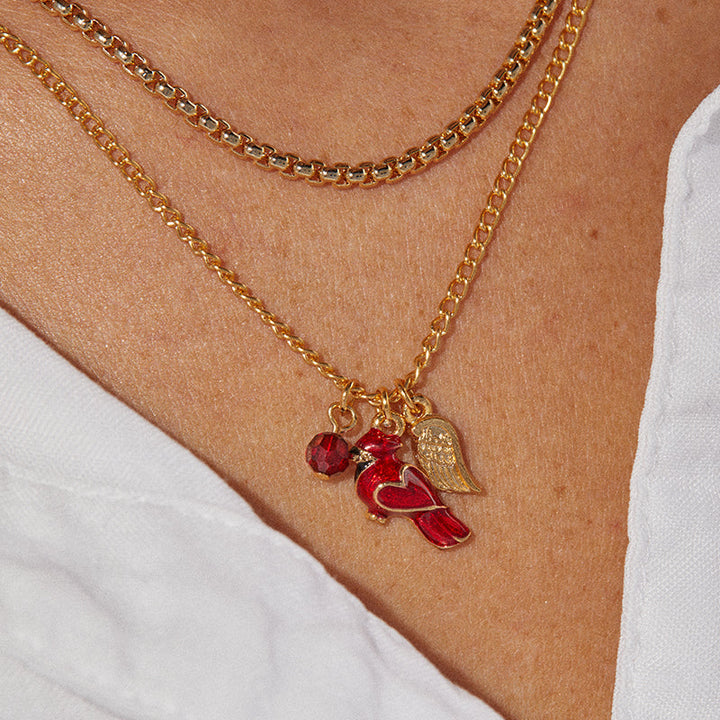 Red Cardinal Memorial Necklace Luca Danni