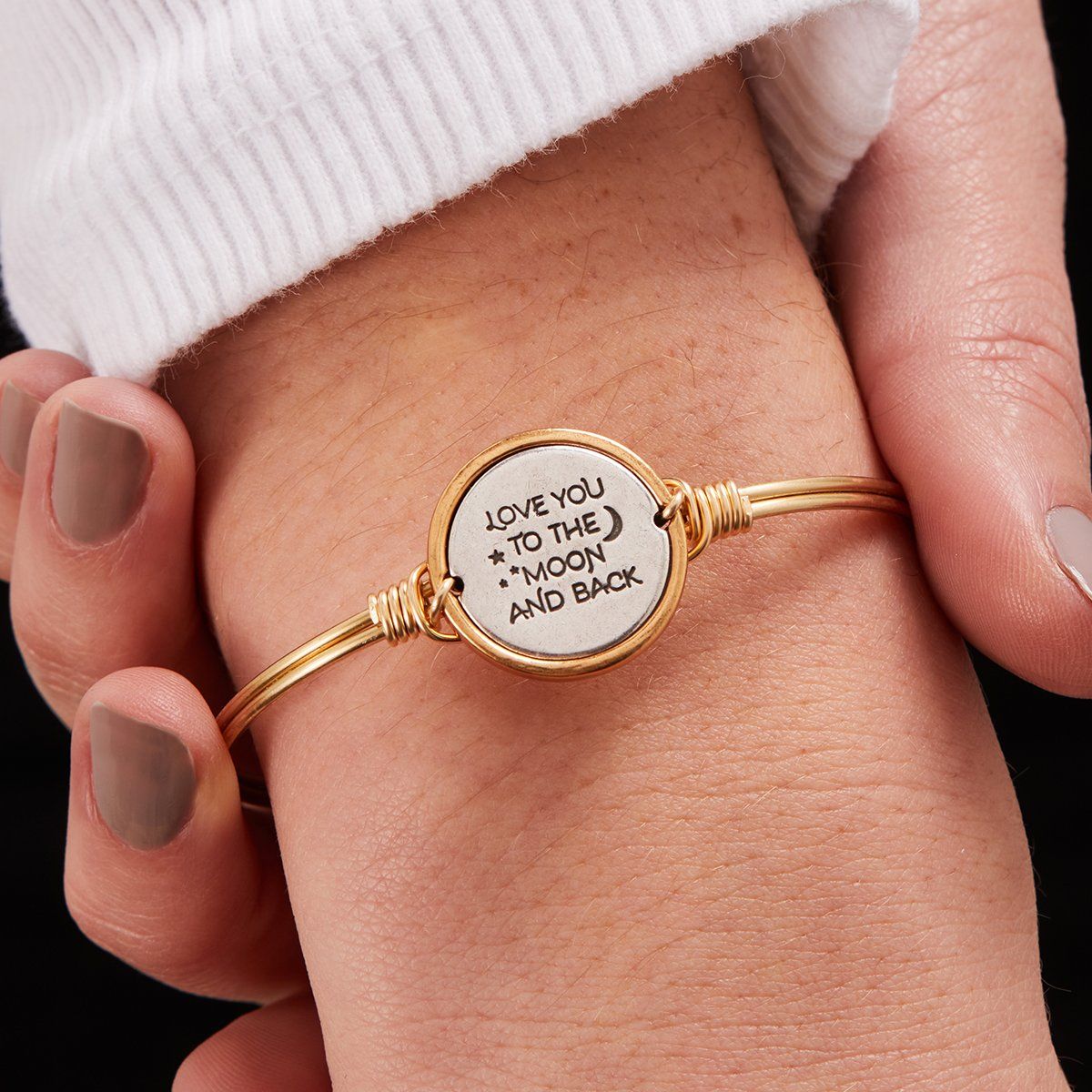 Love you to the moon and back bangle Clearance