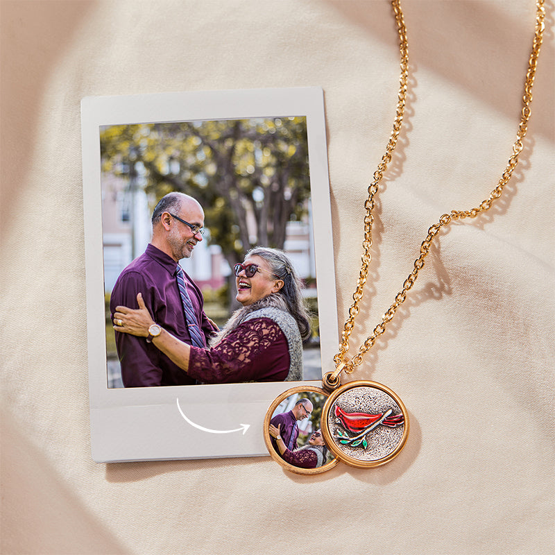 Personalized photo locket necklace shop