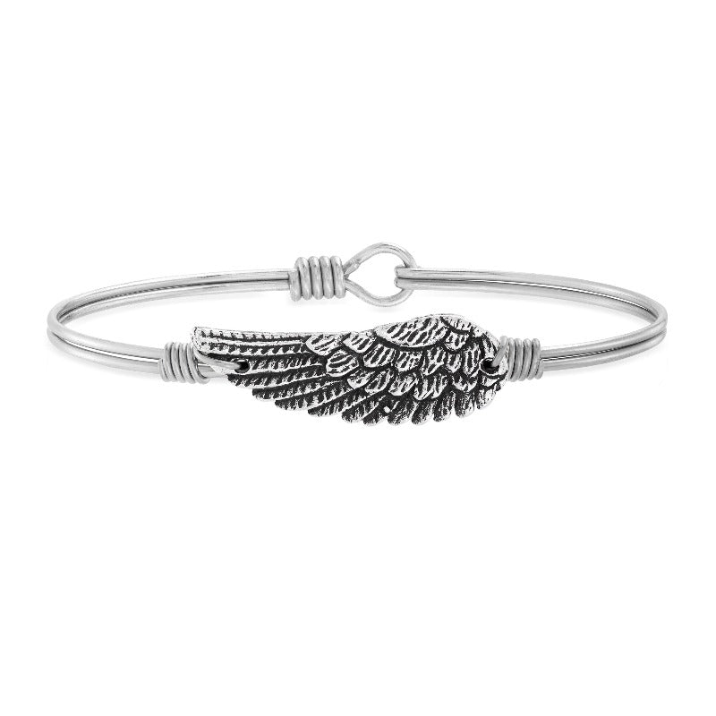Luca + Danni Monarch Butterfly Bangle Bracelet For Women - Silver Tone  Regular Size Made in USA