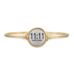 11:11 Make A Wish Bangle Bracelet choose finish:Brass Tone