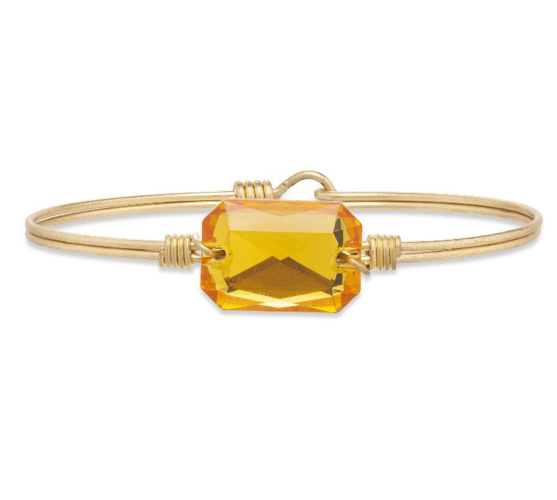Dylan Bangle Bracelet in Sunflower choose finish:Brass Tone