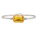 Dylan Bangle Bracelet in Sunflower choose finish:Silver Tone