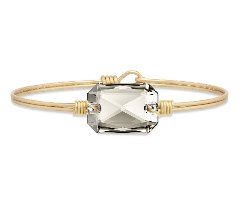 Dylan Bangle Bracelet in Silver Shade choose finish:Brass Tone
