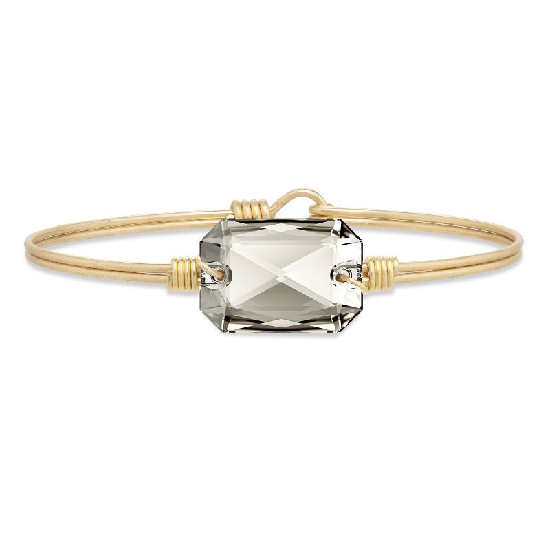 Dylan Bangle Bracelet in Silver Shade choose finish:Brass Tone