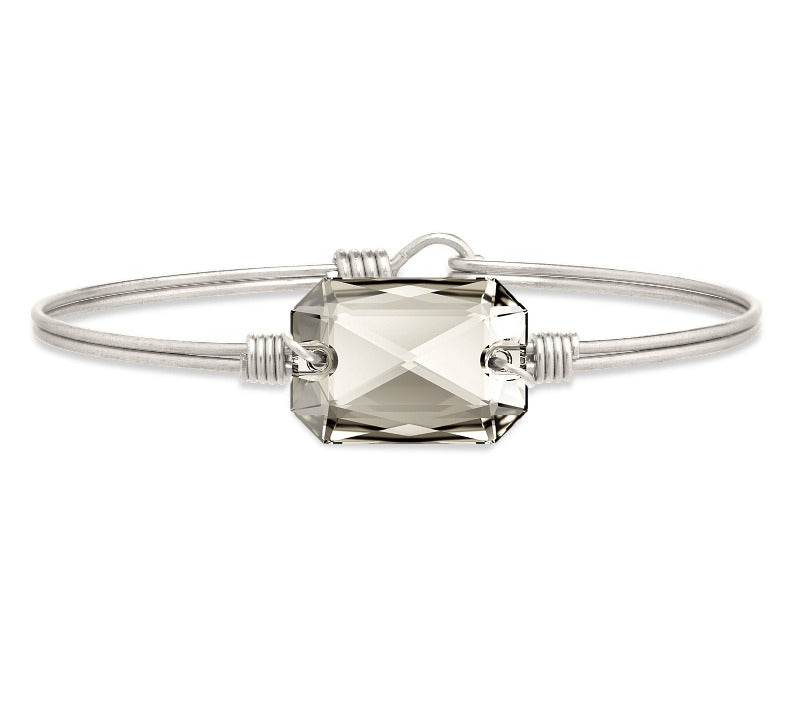 Dylan Bangle Bracelet in Silver Shade choose finish:Silver Tone