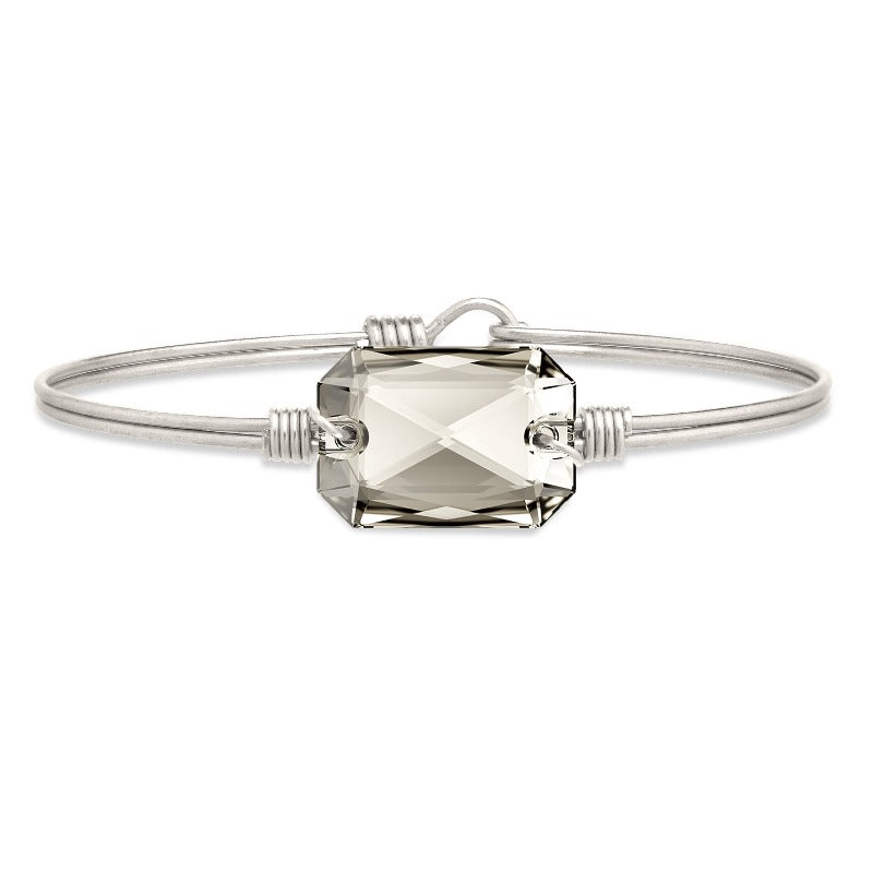 Dylan Bangle Bracelet in Silver Shade choose finish:Silver Tone