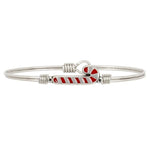 Candy Cane Bangle Bracelet choose finish:Silver Tone