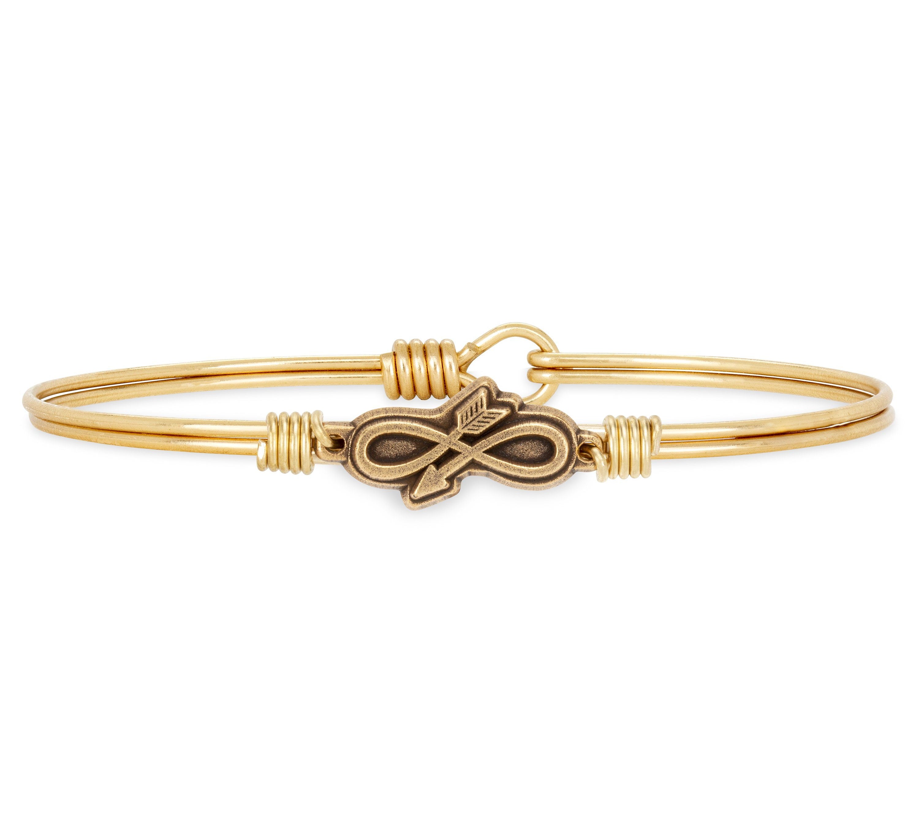 Embrace the Journey Bangle Bracelet choose finish:Brass Tone