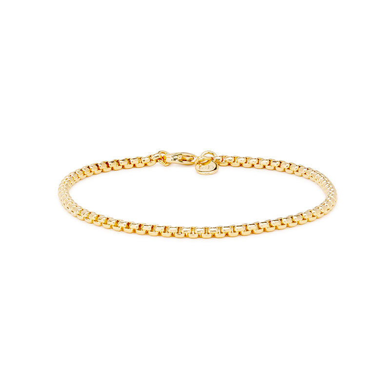 Petite Sophia Box Chain Bracelet choose finish:18k Gold Plated