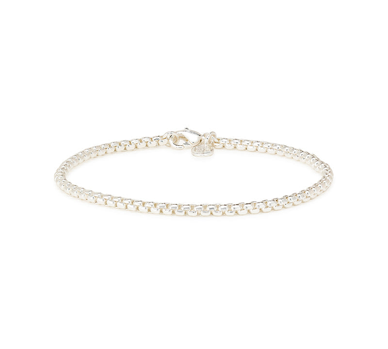 Petite Sophia Box Chain Bracelet choose finish:Sterling Silver Plated