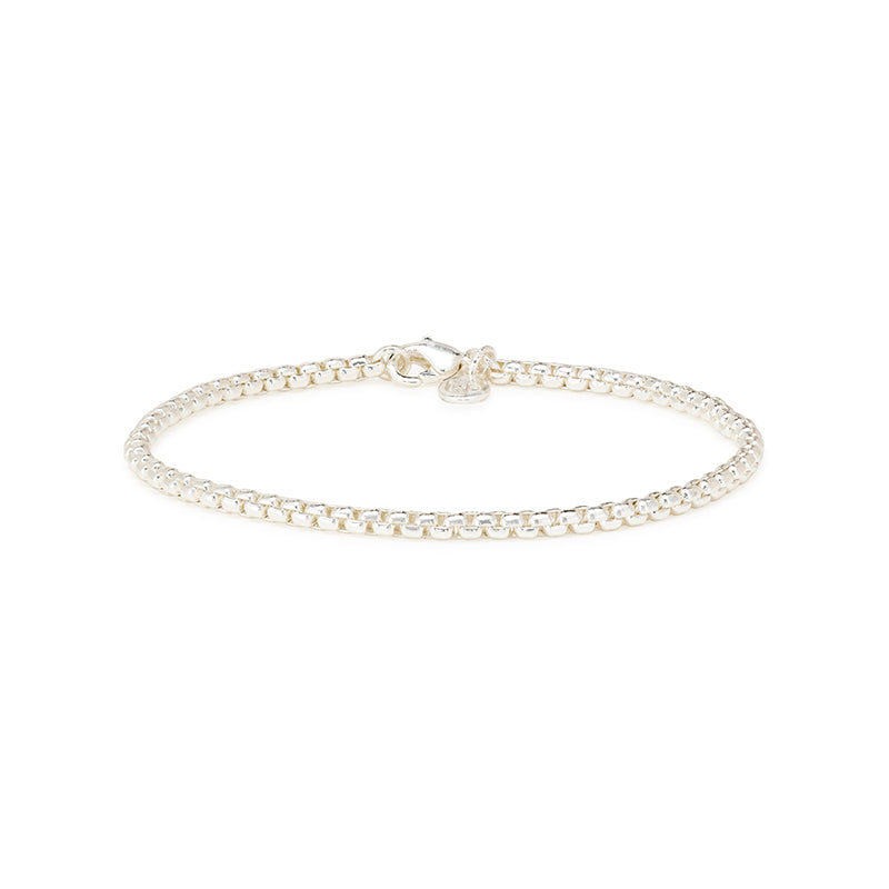 Petite Sophia Box Chain Bracelet choose finish:Sterling Silver Plated