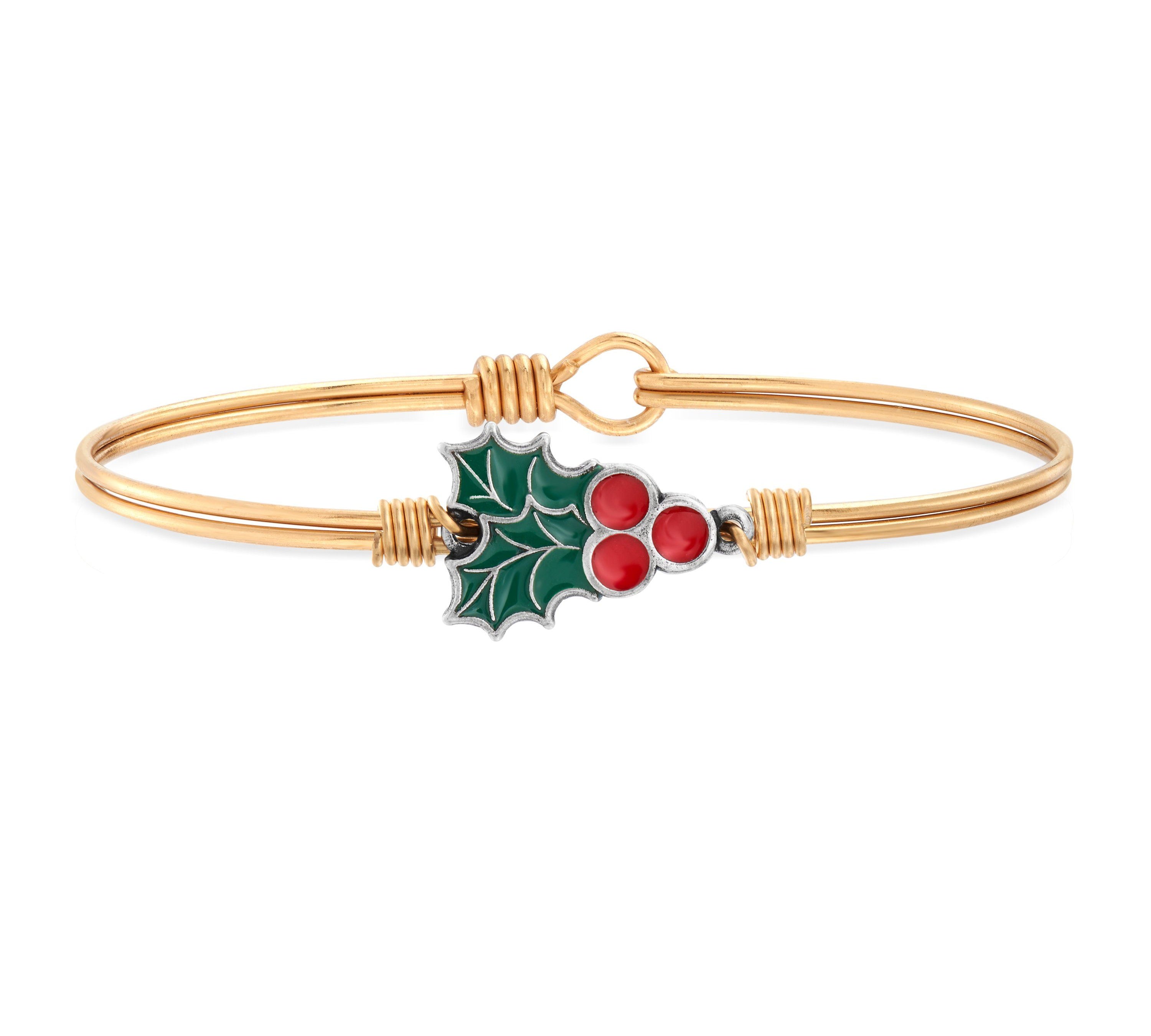 Holly Bangle Bracelet choose finish:brass tone
