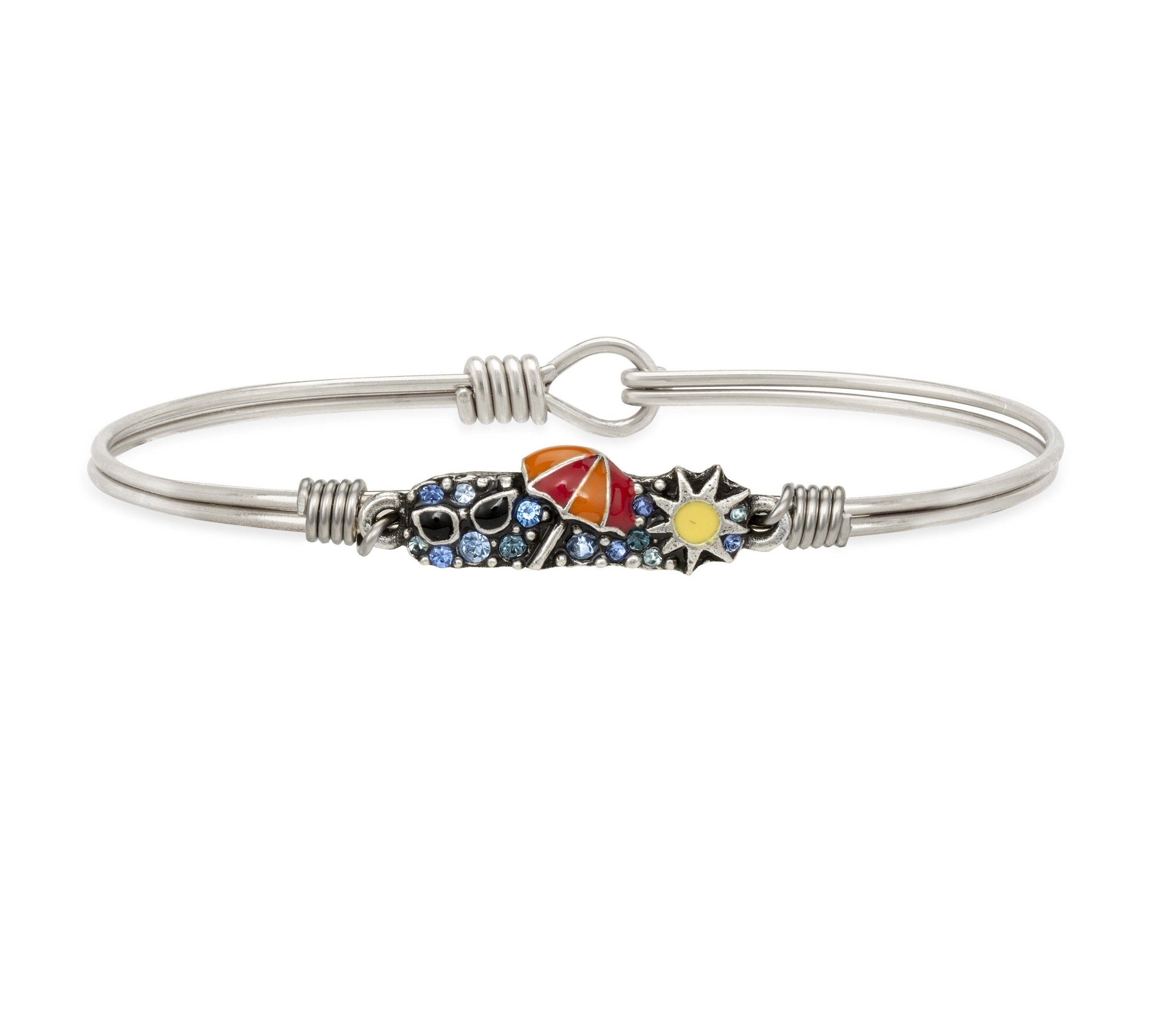 Summer Medley Bangle Bracelet choose finish:Silver Tone