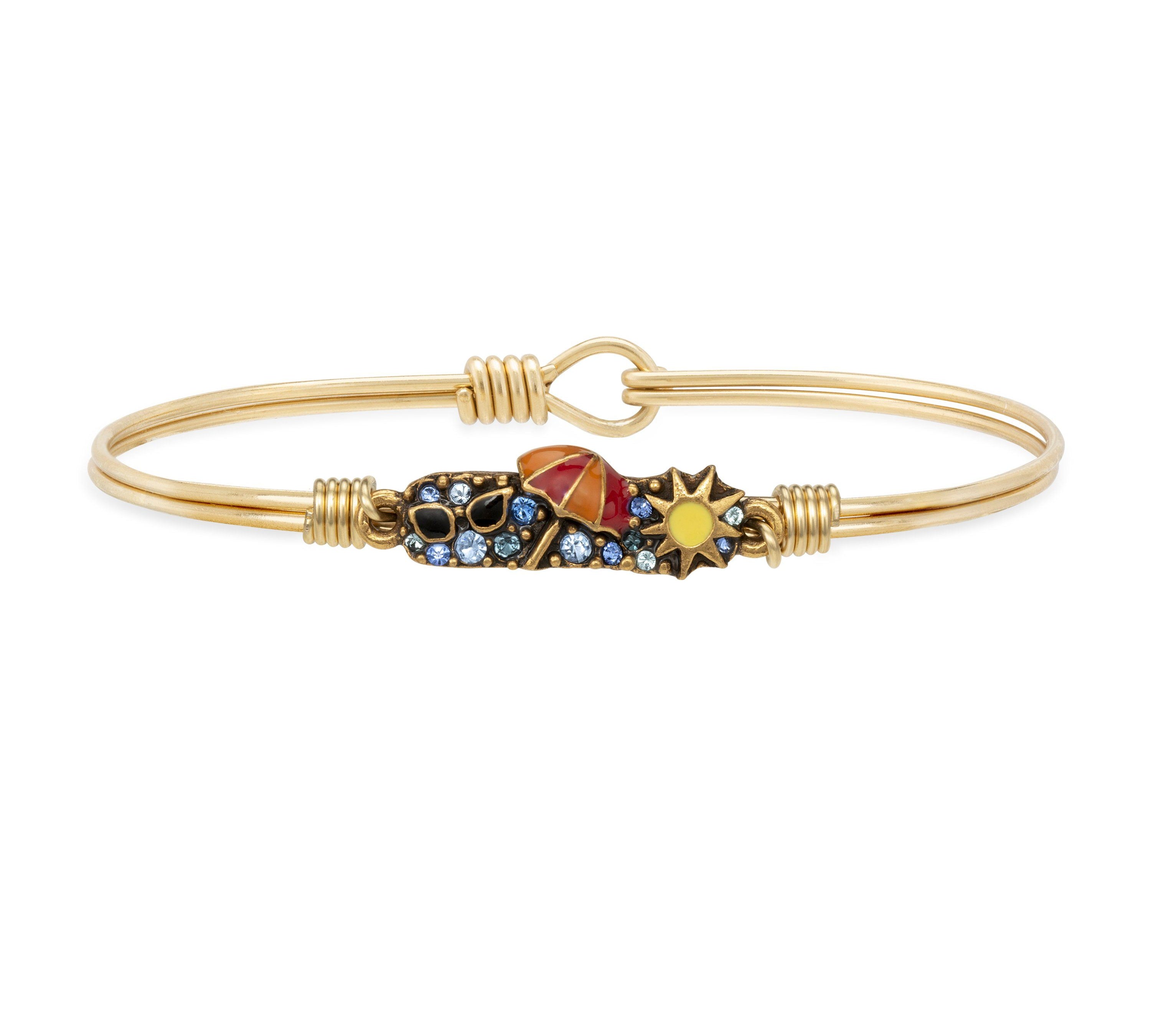 Summer Medley Bangle Bracelet choose finish:Brass Tone