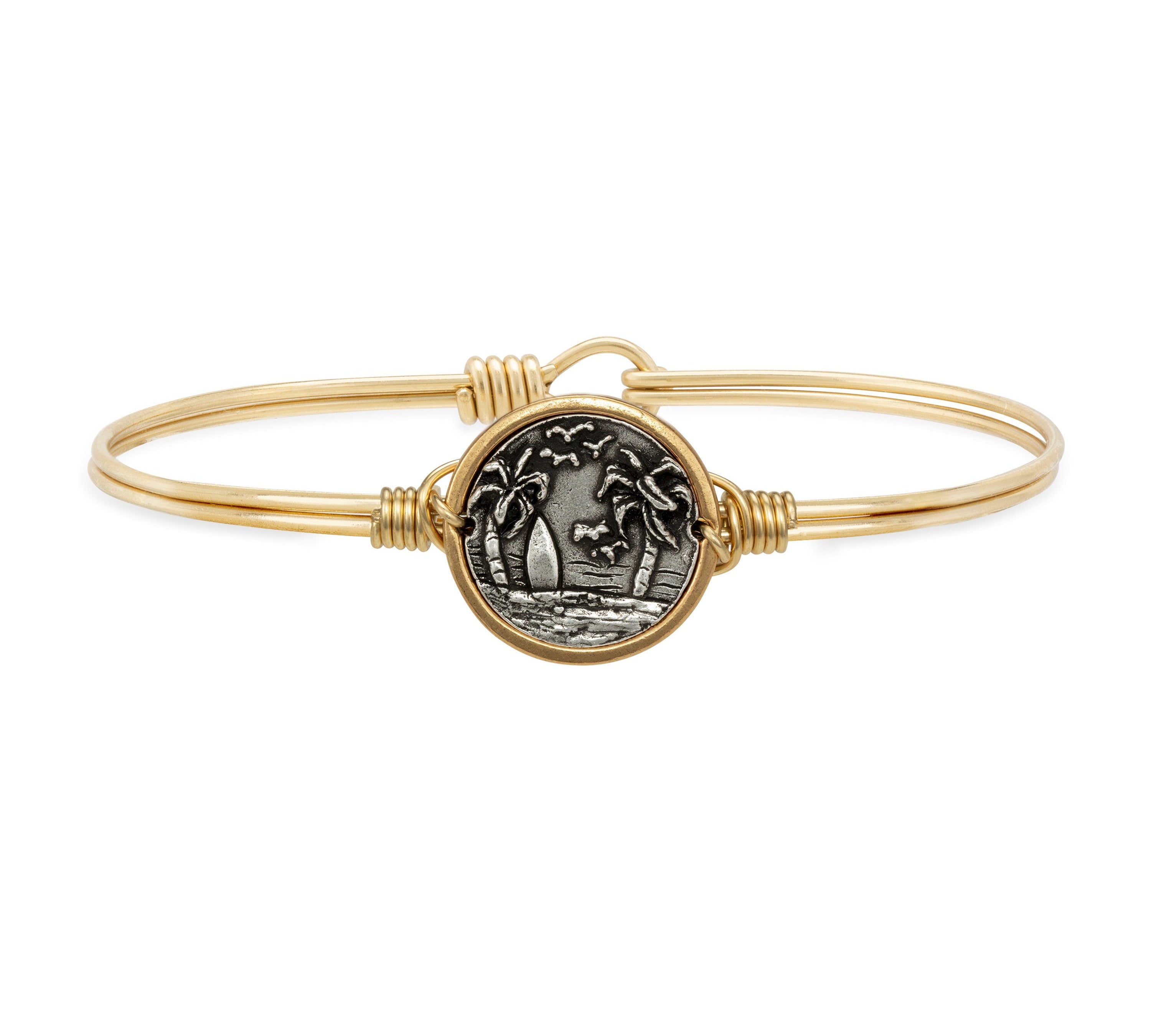 Paradise Bangle Bracelet choose finish:Brass Tone