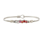 Love Ombre Starlight Bangle Bracelet choose finish:silver tone