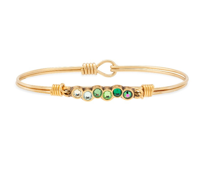 Irish Ombre Starlight Bangle Bracelet choose finish:brass tone