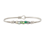 Irish Ombre Starlight Bangle Bracelet choose finish:silver tone