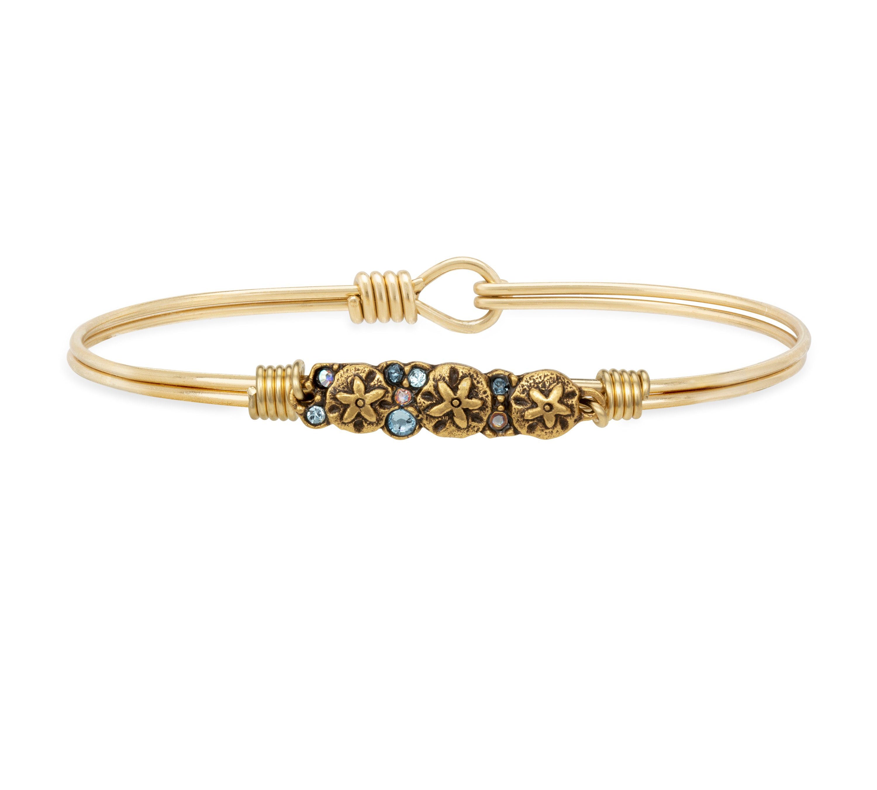 Sand Dollar Medley Bangle Bracelet choose finish:Brass Tone