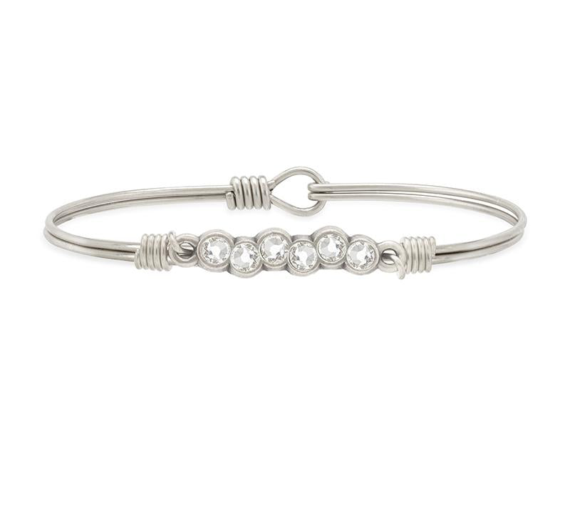 April Starlight Bangle Bracelet choose finish:Silver Tone