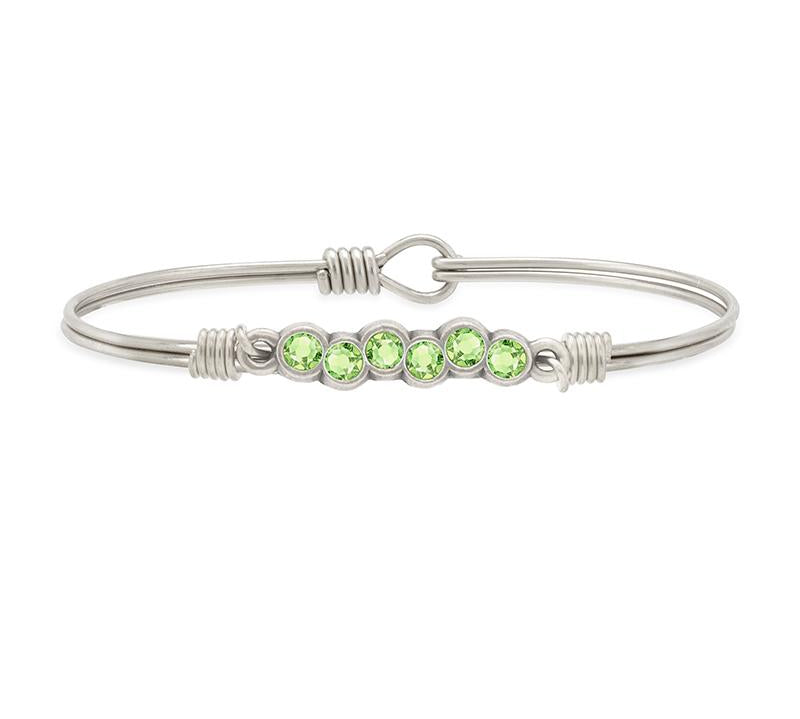 August Starlight Bangle Bracelet choose finish:Silver Tone