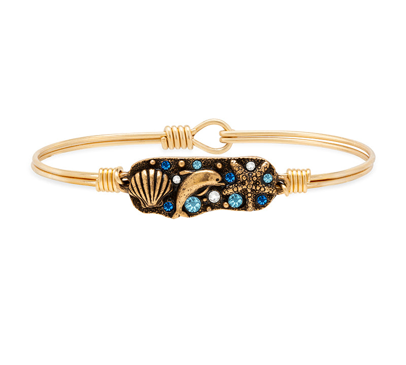 Ocean Medley Bangle Bracelet choose finish:Brass Tone