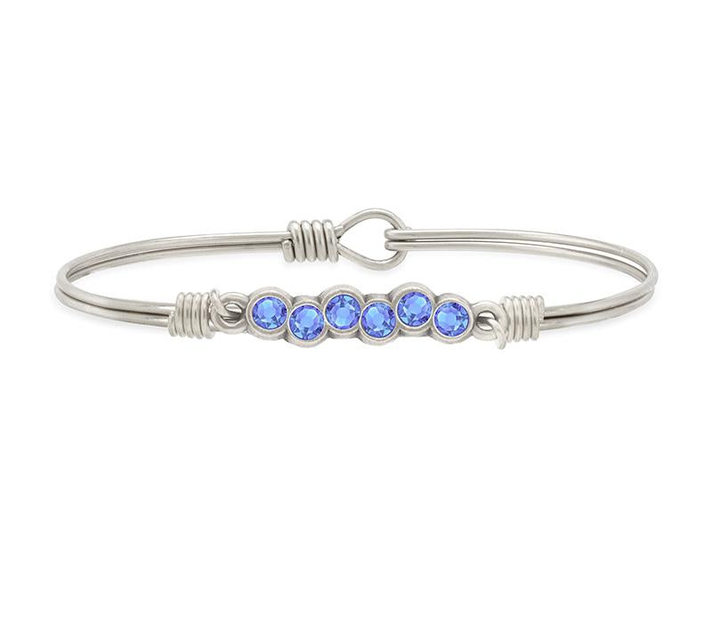 September Starlight Bangle Bracelet choose finish:Silver Tone