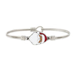 Santa Claus Bangle Bracelet choose finish:Silver Tone