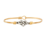 Everlasting Love Bangle Bracelet choose finish:Brass Tone
