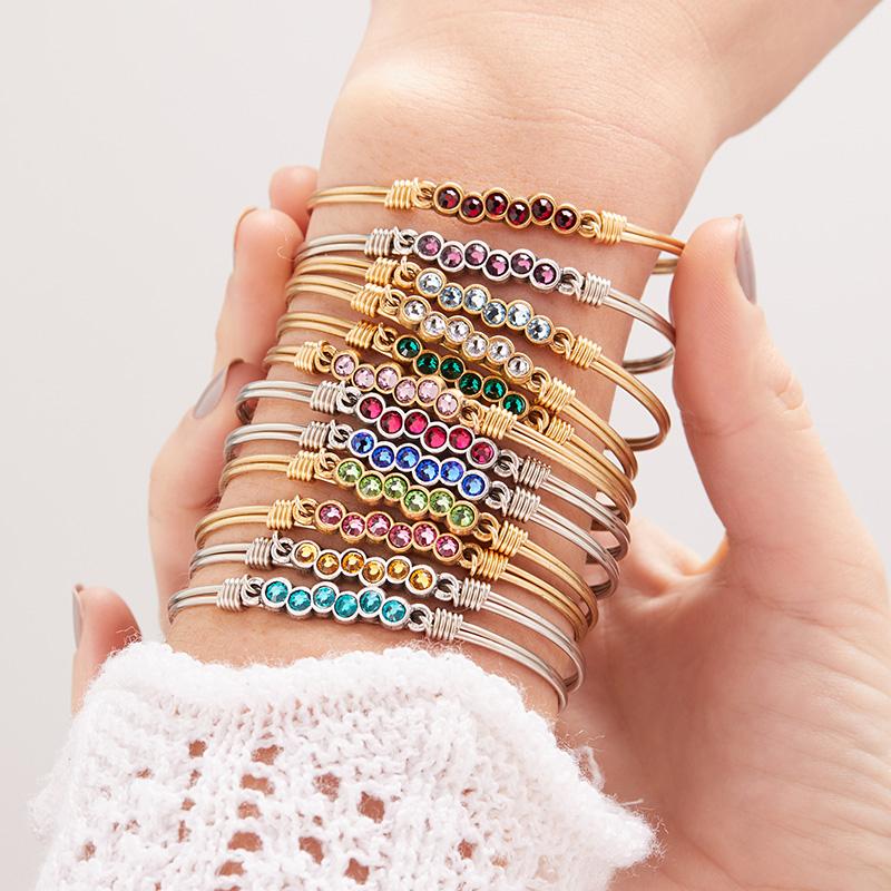 Birthstone bangle bracelet clearance