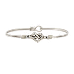 Everlasting Love Bangle Bracelet choose finish:Silver Tone