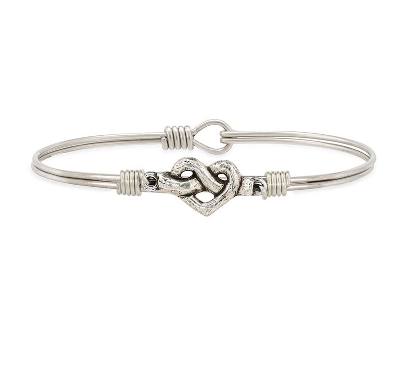 Everlasting Love Bangle Bracelet choose finish:Silver Tone