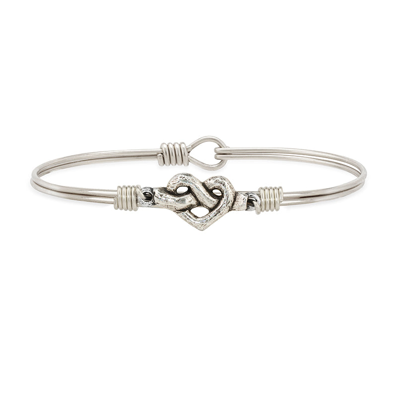 Everlasting Love Bangle Bracelet choose finish:Silver Tone