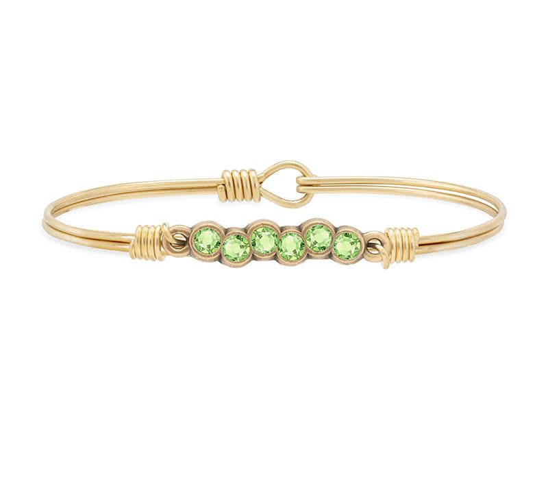 August Starlight Bangle Bracelet choose finish:Brass Tone