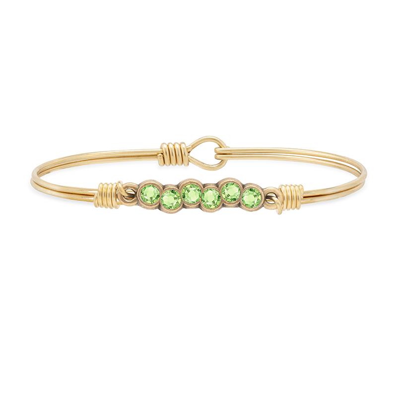 August Starlight Birthstone Bangle Bracelet Luca Danni