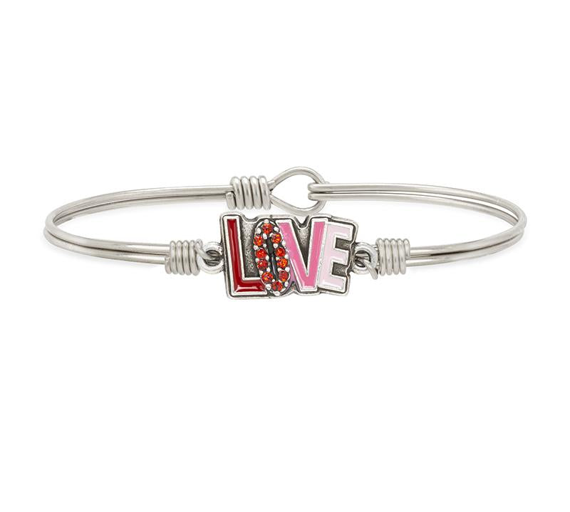Love Bangle Bracelet in Enamel Ombré choose finish:Silver Tone