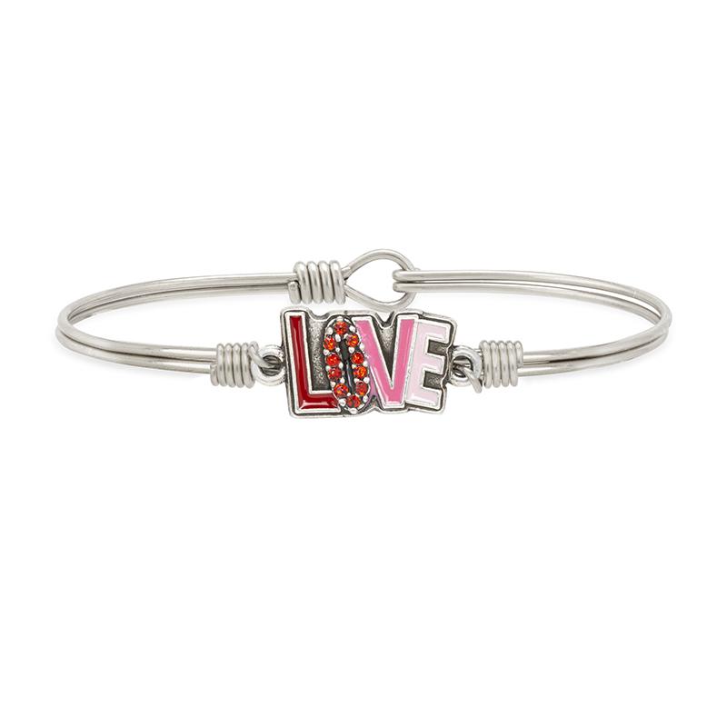 Love Bangle Bracelet in Enamel Ombré choose finish:Silver Tone