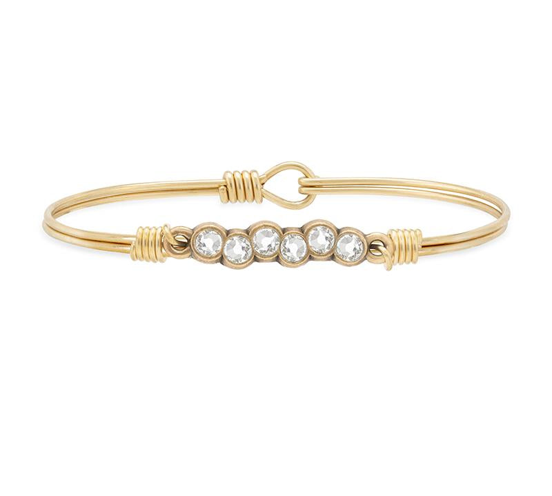 April Starlight Bangle Bracelet choose finish:Brass Tone