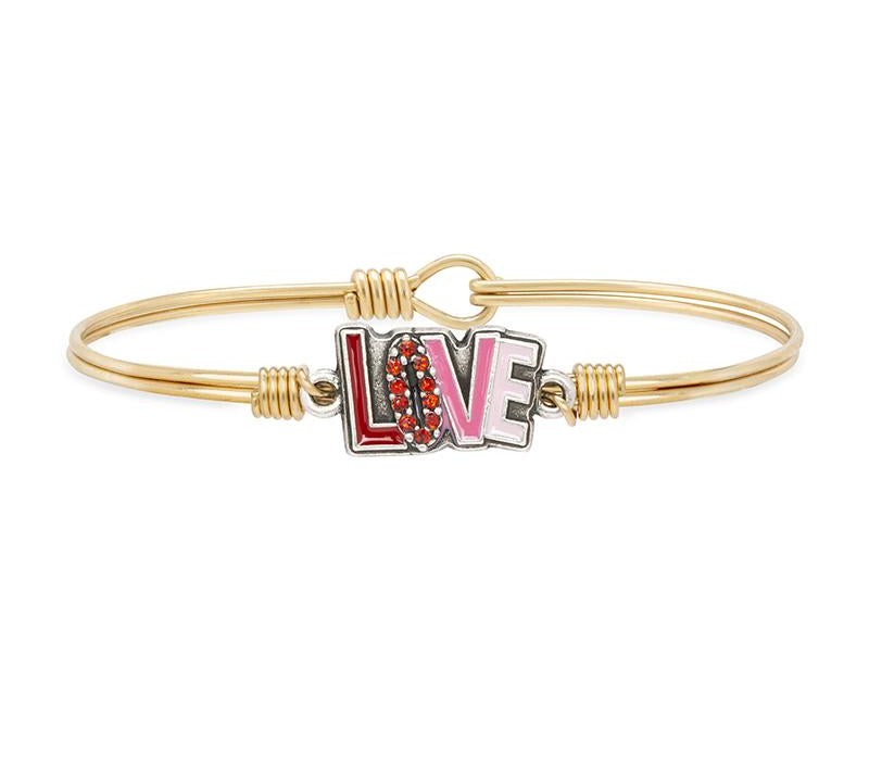 Love Bangle Bracelet in Enamel Ombré choose finish:Brass Tone