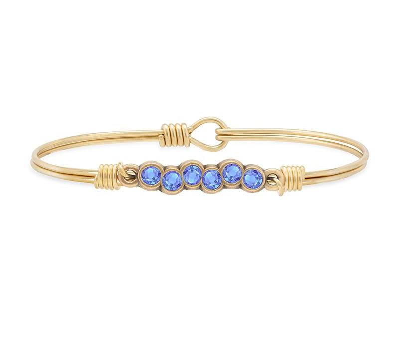 September Starlight Bangle Bracelet choose finish:Brass Tone