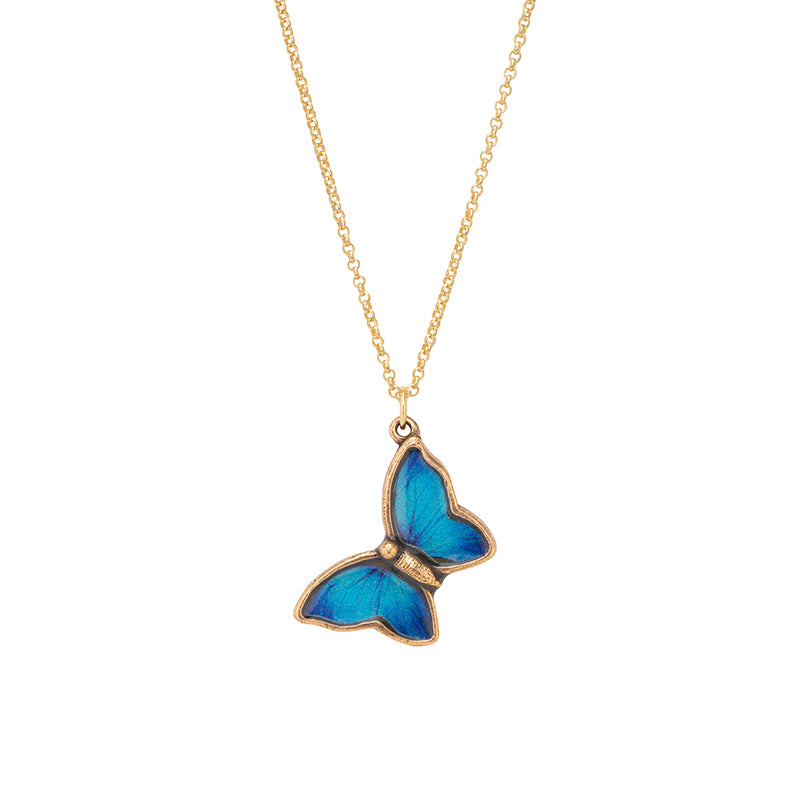 Morpho butterfly necklace shop